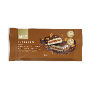COATED PROTEIN NOUGAT WITH CRUSHED HONEYCOMB - 16 BARS (50G)